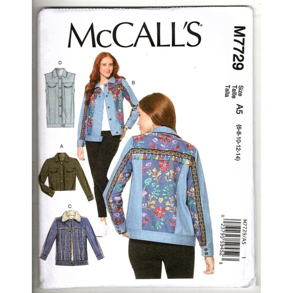 McCall's M7729 6 to 14 Misses Button Front Jacket and Vest Sewing Pattern